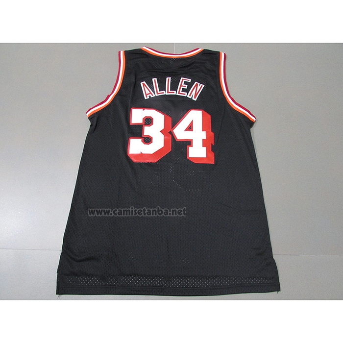 Camiseta Miami Heat Ray Allen #34 Mitchell & Ness 2012-13 Negro
